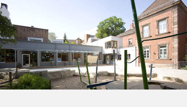 Ansicht Hofseite Kindergarten